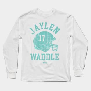 Jaylen Waddle Miami Helmet Font Long Sleeve T-Shirt